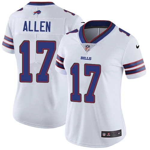 Nike Bills #17 Josh Allen White Women's Stitched NFL Vapor ...